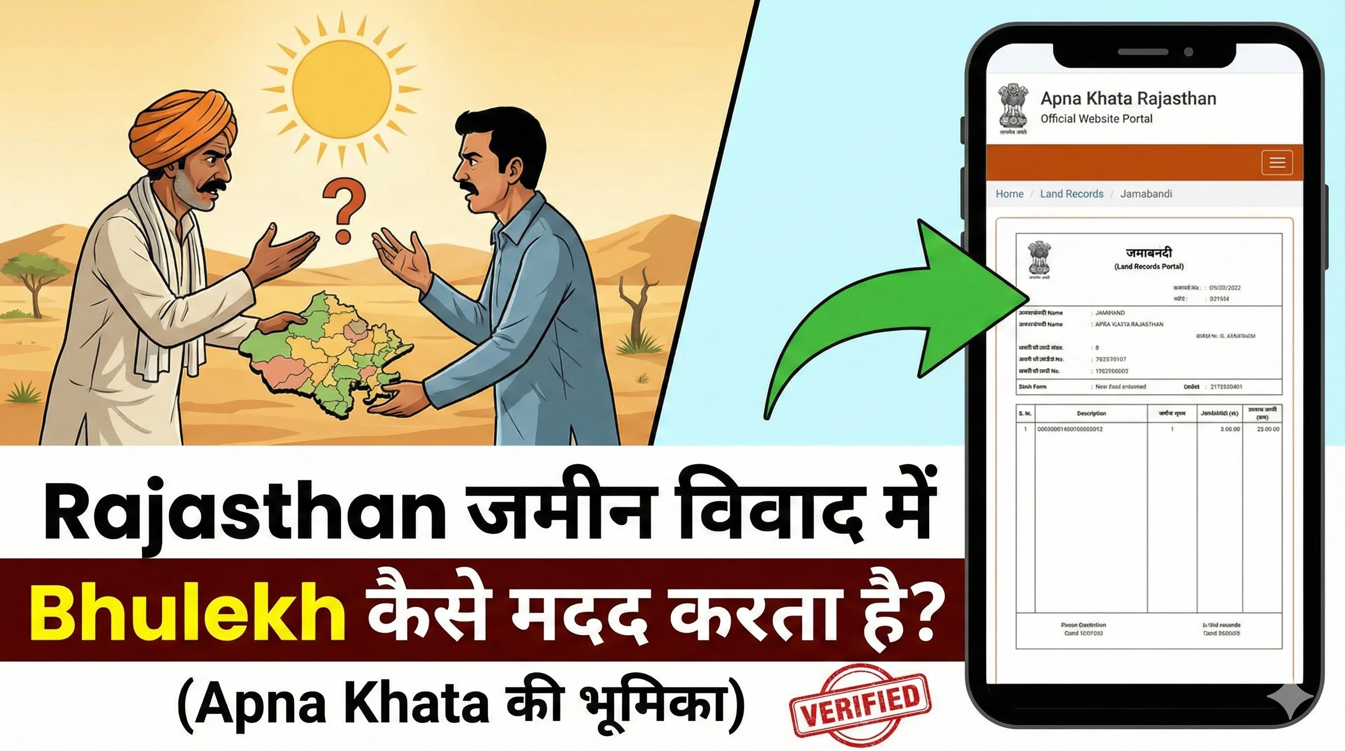 Rajasthan जमीन विवाद में Bhulekh कैसे मदद करता है?